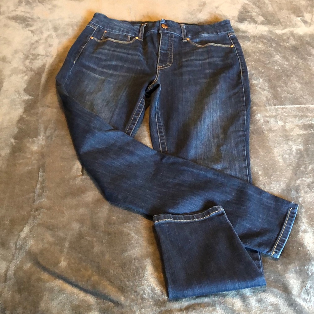 Women’s size 14 seven7 high rise skinny tummy less blue jeans